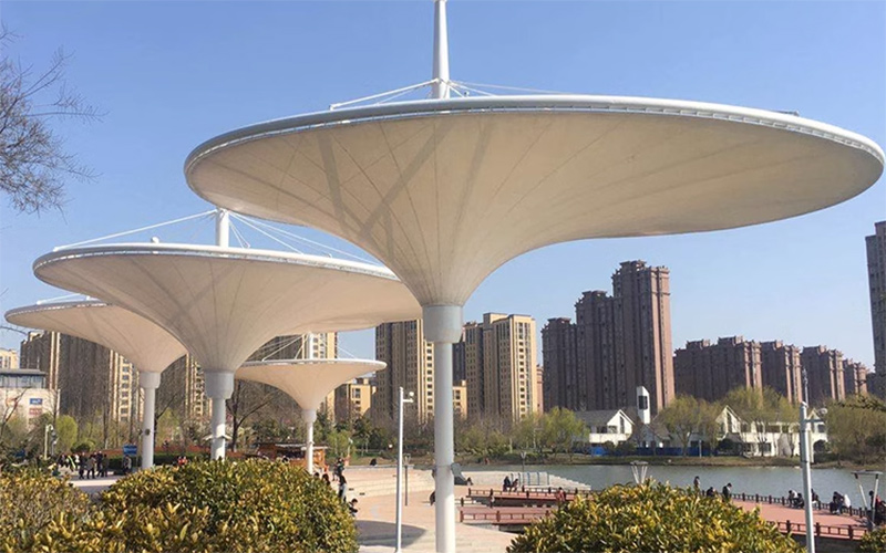 Wind Resistant Fabric Tensile Cover Roof of Landscape Membrane Structure