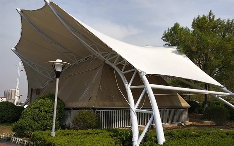 Rain-Resistant Laminated PVDF Tensile Canopy Membrane Tent for Outdoor