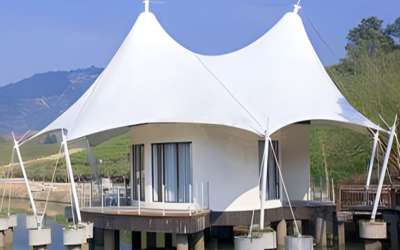 PVC Tensile Fabric and PVDF Landscape for Tensile Structure