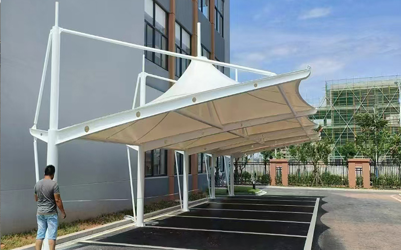 Single/ Double Cantilever PVDF Roof Membrane Tent for Carports Garage/ Carport