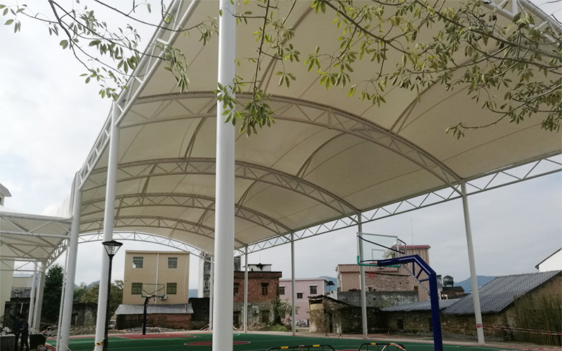 Tennis Basketball Football Padel Tent of Outdoor Sport Court Curved Roof Canopy